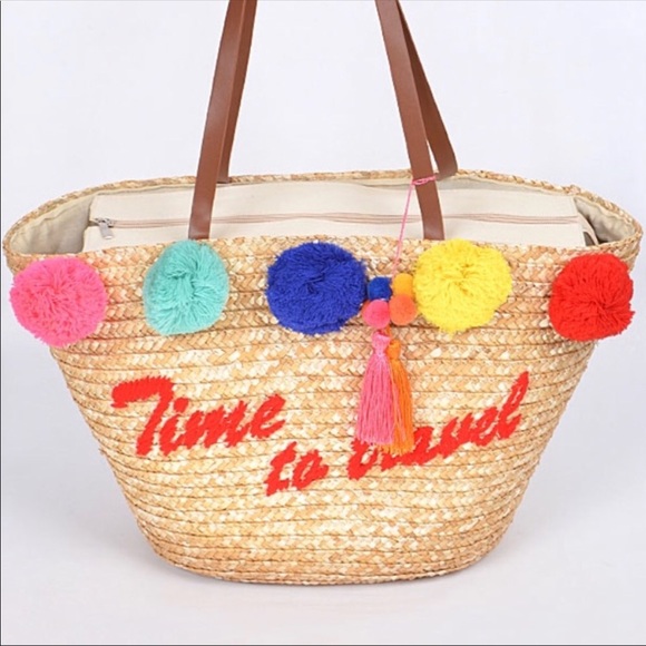 Handbags - Time To Travel Straw Tote 🌴